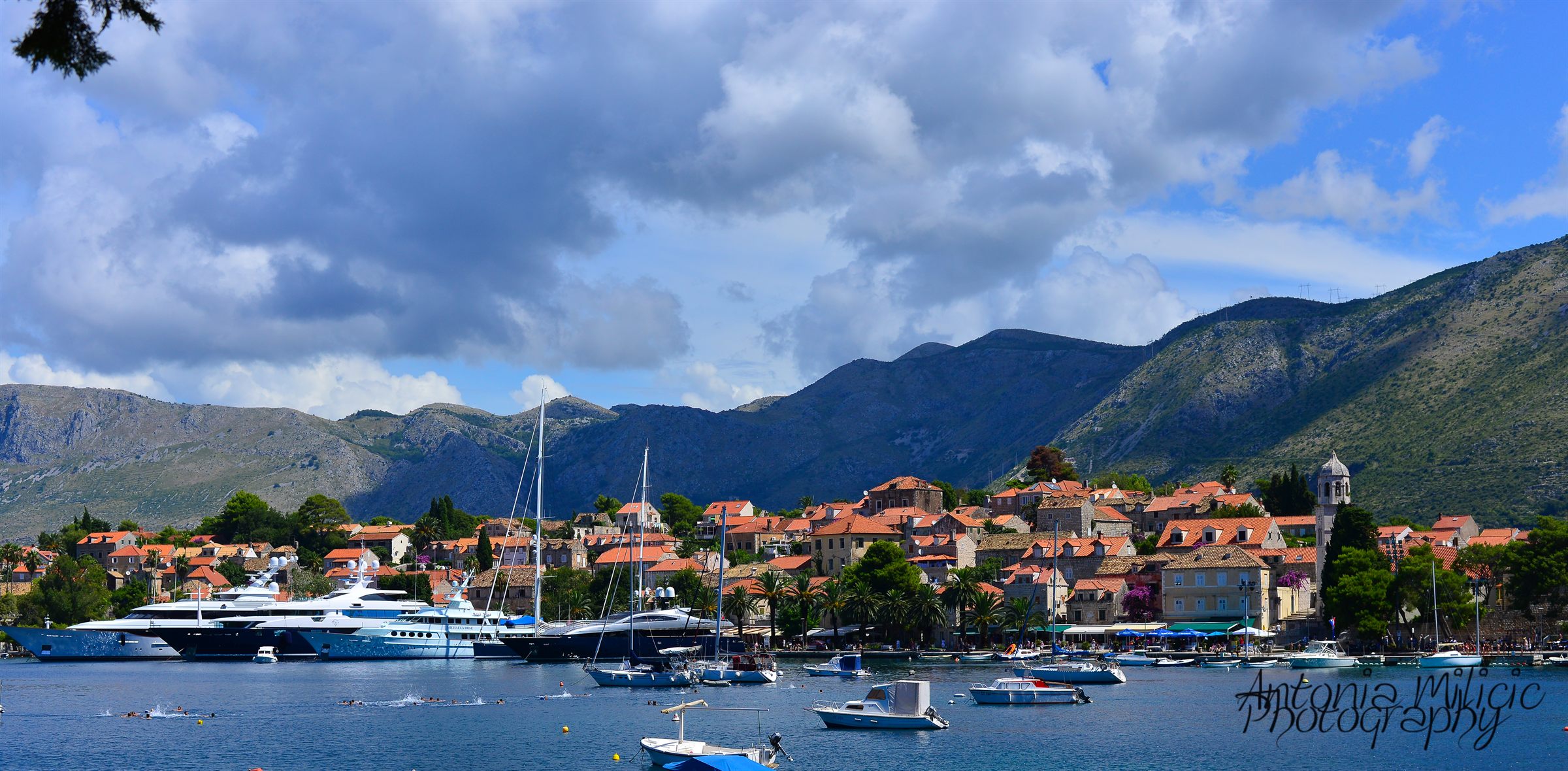 Panorama of Cavtat seen from the sea