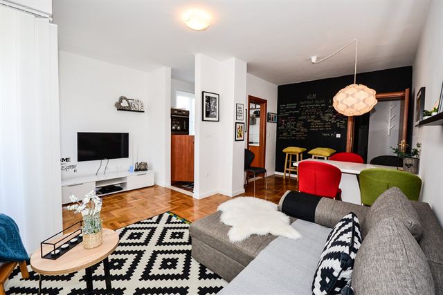 Living room with sofa and TV