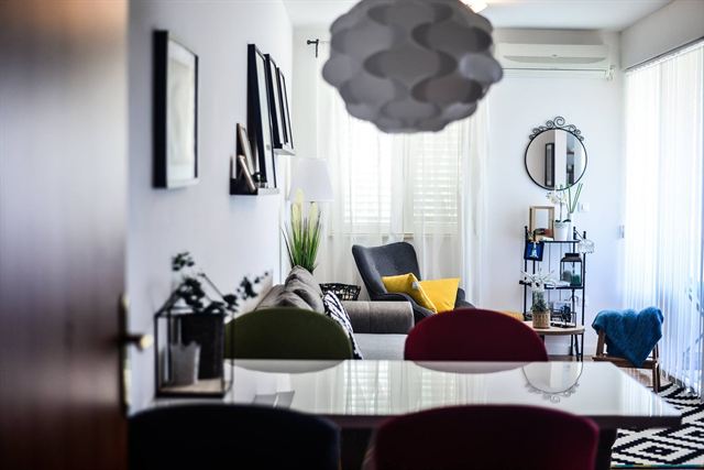 Dining table and open living space