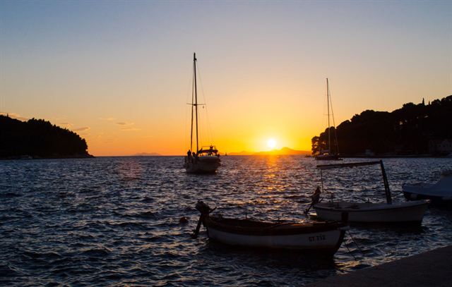 Sunset over the Adriatic at Cavtat